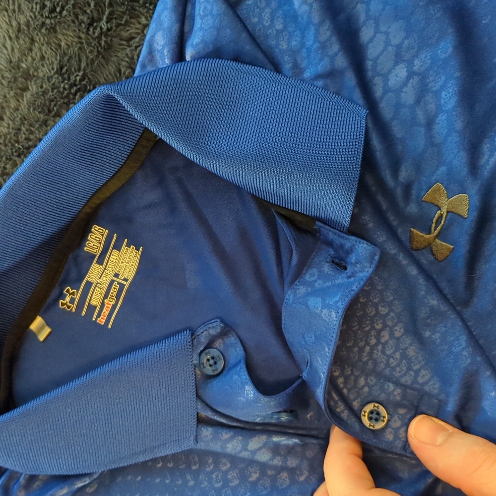 Men's Under Armour Cold Black Golf Polo LG